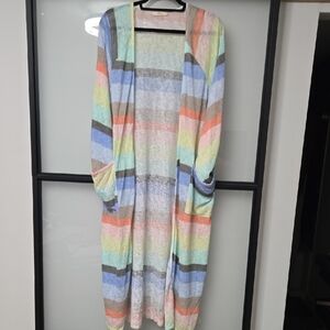HUMMINGBIRD DUSTER CARDIGAN. NWOT 2X